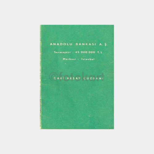 1968 Anadolu Bankası Cari Hesap Cüzdanı