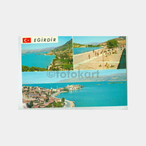 1975 Eğirdir 3 Görünüş Kartpostal