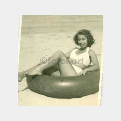 1940 Plajda Kadın Görünüş Fotoğraf