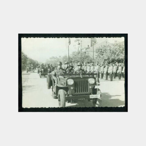 1962 Konya - Tören Geçişi Jeep Oto Konulu Fotoğraf