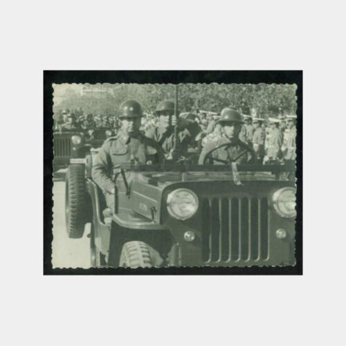 1962 Konya - Tören Geçişi Jeep Oto Konulu Fotoğraf