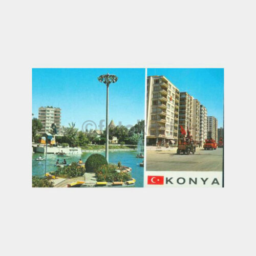 1974 Konya Fuar ve Tören Görünüş Kartpostal