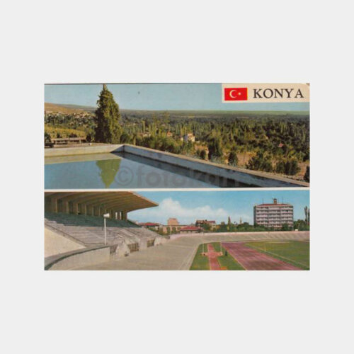 1975 Konya Meram Stadyum Görünüş Kartpostal