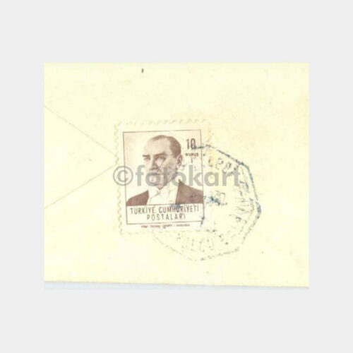 1962 Yolcu Salonu Posta Damgalı Tebrik Zarfı