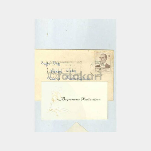 1962 İstanbul -Postadan Geçmiş- Tebrik Kartı