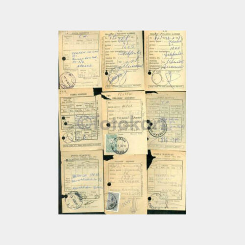 1965 Muhtelif Posta Alındı 9 Adet Makbuz