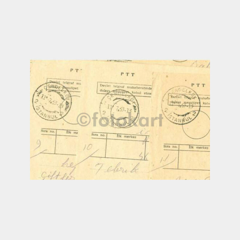1963 Çengelköy Posta Damgalı 10 Adet Telgraf - Görsel 2