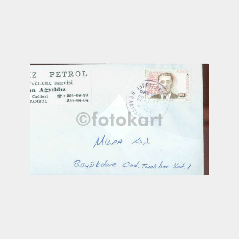 1991 Halide Edip Posta Şb Tahsil Edildi Damgalı Zarf