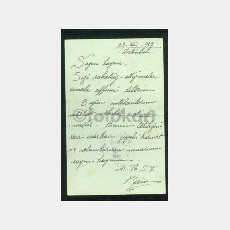 1937 Bursa Varışlı İstanbul Posta Kart Antiye - Görsel 2