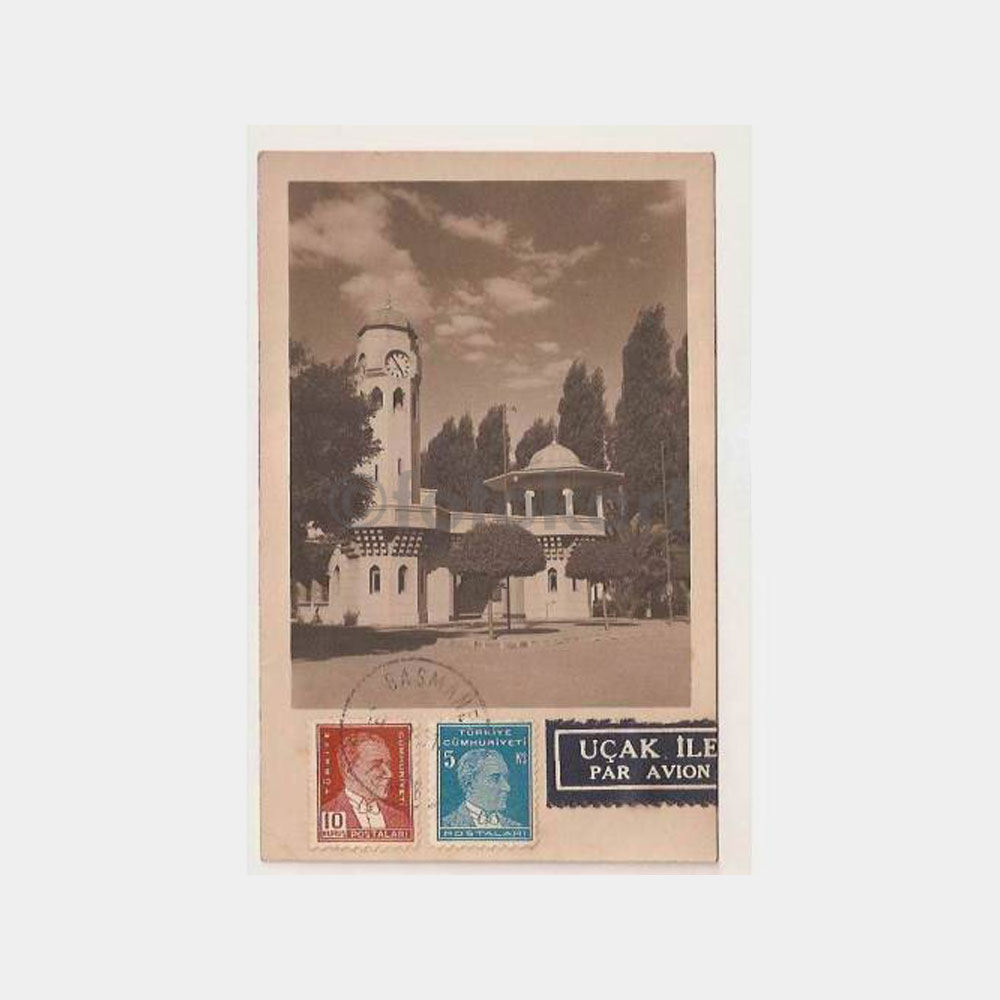 1951 İzmir Fuar Evkaf Pavyonu Posta Fotokart