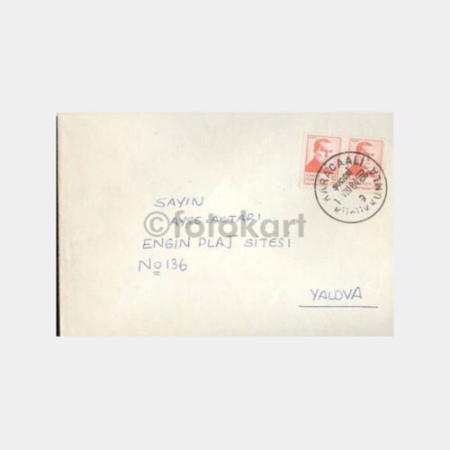 1984 Gemlik Küçükkumla Karacaali Posta Damgalı Zarf