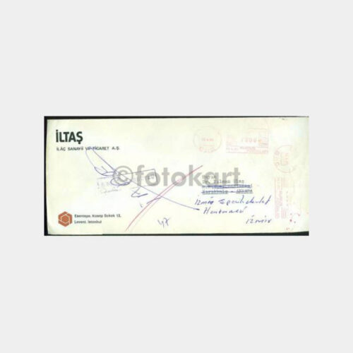 1984 İlaç Eczacılık Konulu Posta İade Zarf