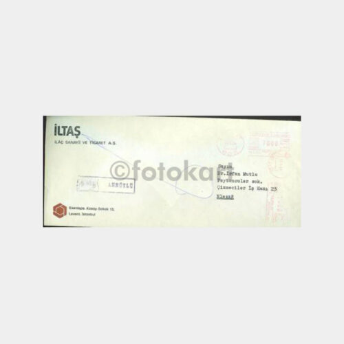 1984 İlaç Eczacılık Konulu Posta İade Zarf