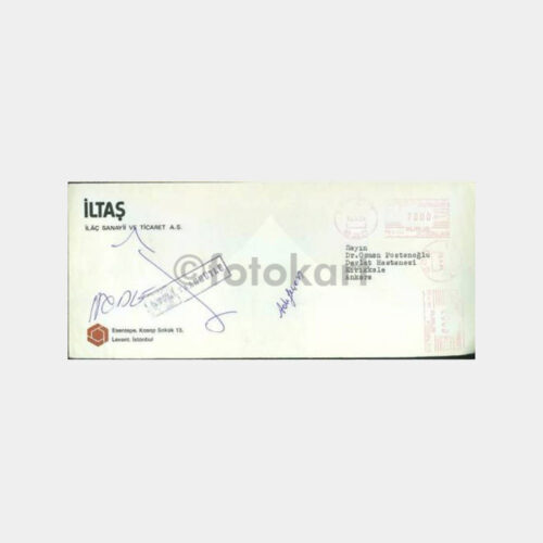 1984 İlaç Eczacılık Konulu Posta İade Zarf