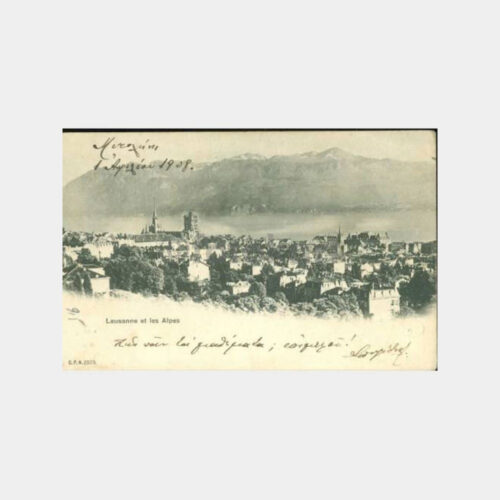 1908 Midilli-Metelin Posta Damgalı Lozan Kartı