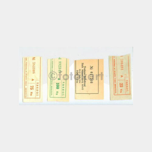 1971 Trabzon Konulu -4 Adet- Belediye Otobüsü Bileti