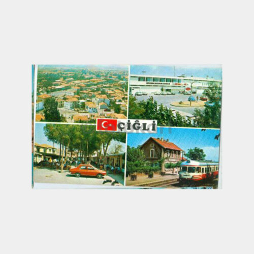 1968 İzmir Çiğli Tren İstasyonu Kartpostal