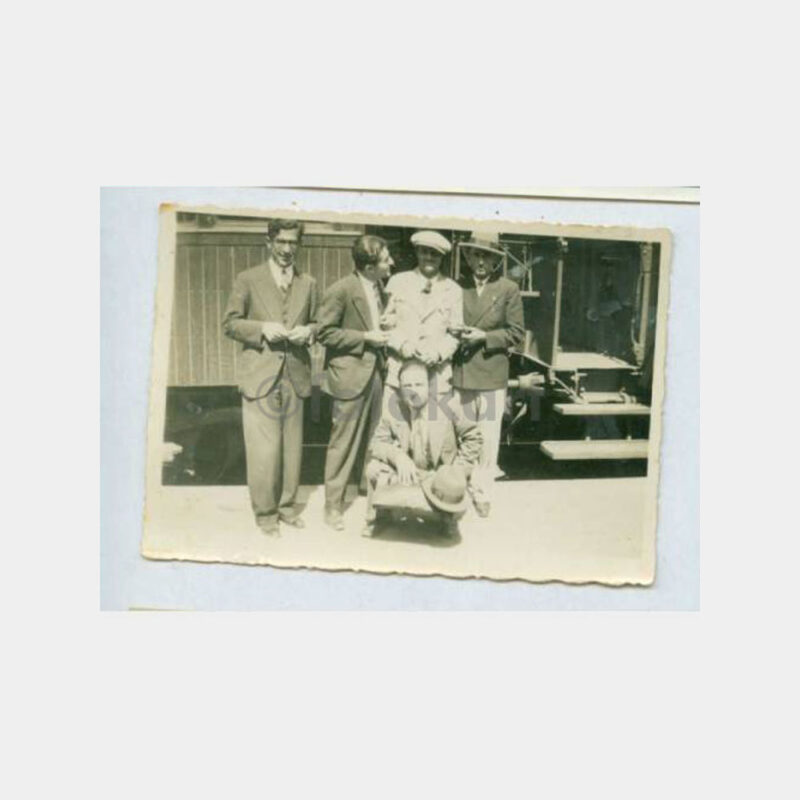 1940 Tren Vagonu Önünde Baylar Fotoğraf