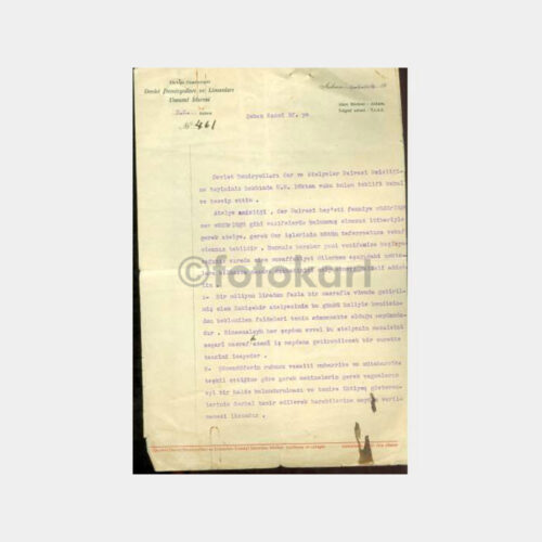 1929 Nafia Vekili Recep Peker -Tren- Orjinal Yazısı