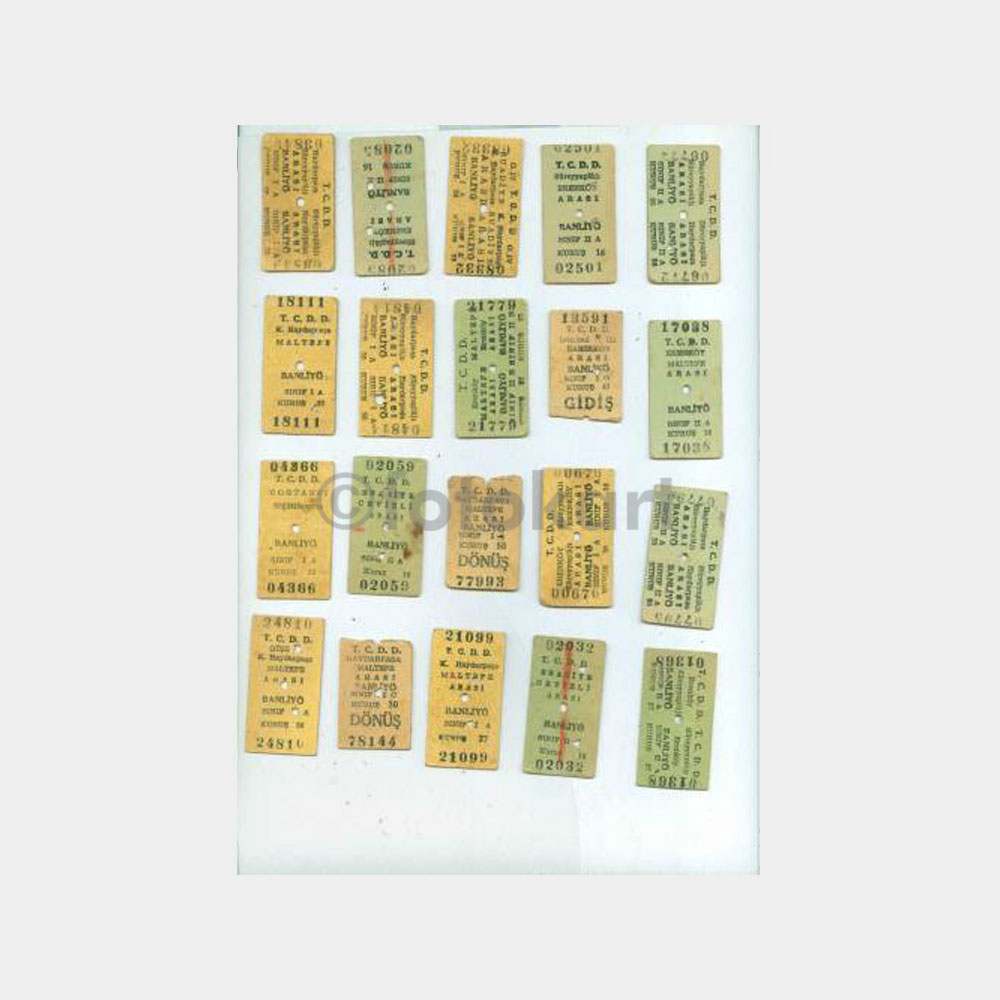 İstanbul Tren Banliyö -20 Adet- Karton Bilet