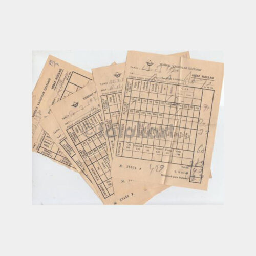 1971 Wagons-Lits Cook Baskılı 5 Adet Tren Yemek Fişi