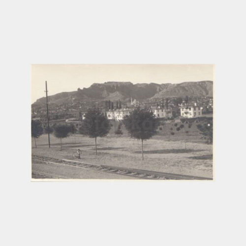 1940 Çankırı Demiryolu Geçişi Görünüş Kartpostal