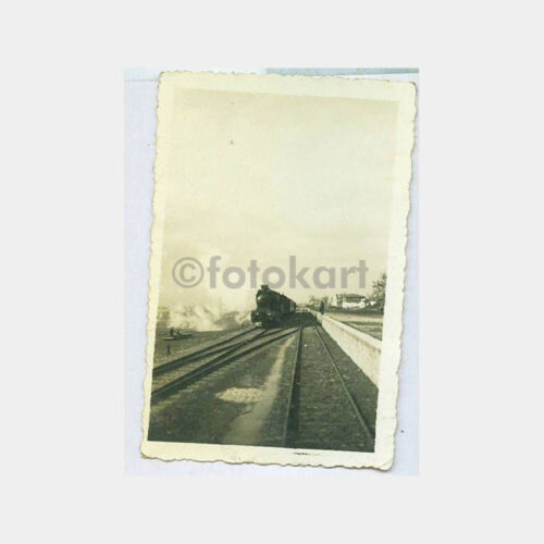 1940 Lokomotif Tren Görünüş 2 Adet Fotoğraf