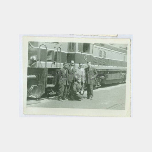 1940 Lokomotif Tren Görünüş 2 Adet Fotoğraf