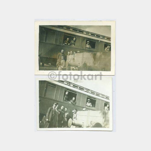 1940 Tren Vagonu Penceresinden 2 Adet Fotoğraf