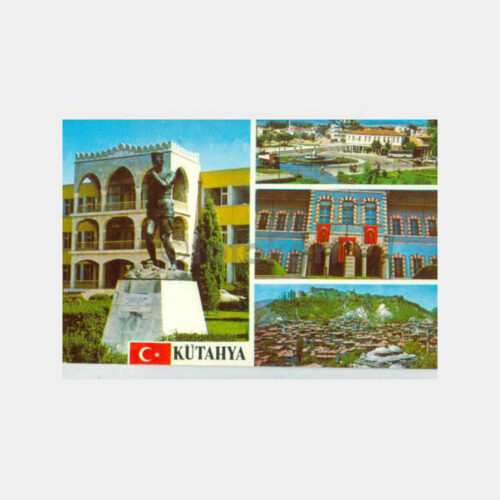 1974 Kütahya Ata Heykeli Görünüş Kartpostal