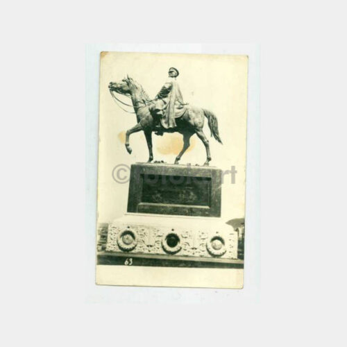 1936 İzmir Ata Heykeli Görünüş Kartpostal