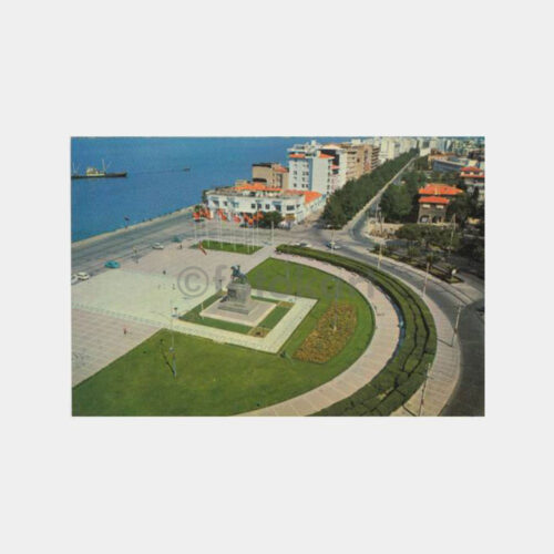 1968 İzmir Cumhuriyet Meydan Ata Heykel Kartpostal