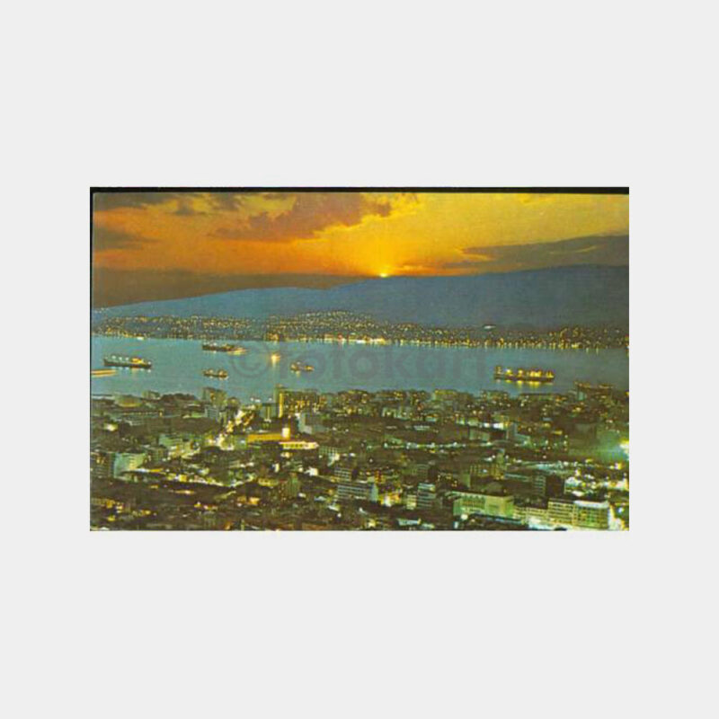 İzmir Körfez Gece Görünüş Kartpostal