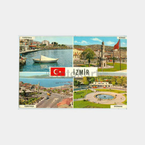 1968 İzmir 4 Görünüş Kartpostal