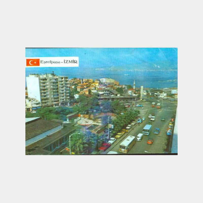 1968 İzmir Eşrefpaşa Görünüş Kartpostal