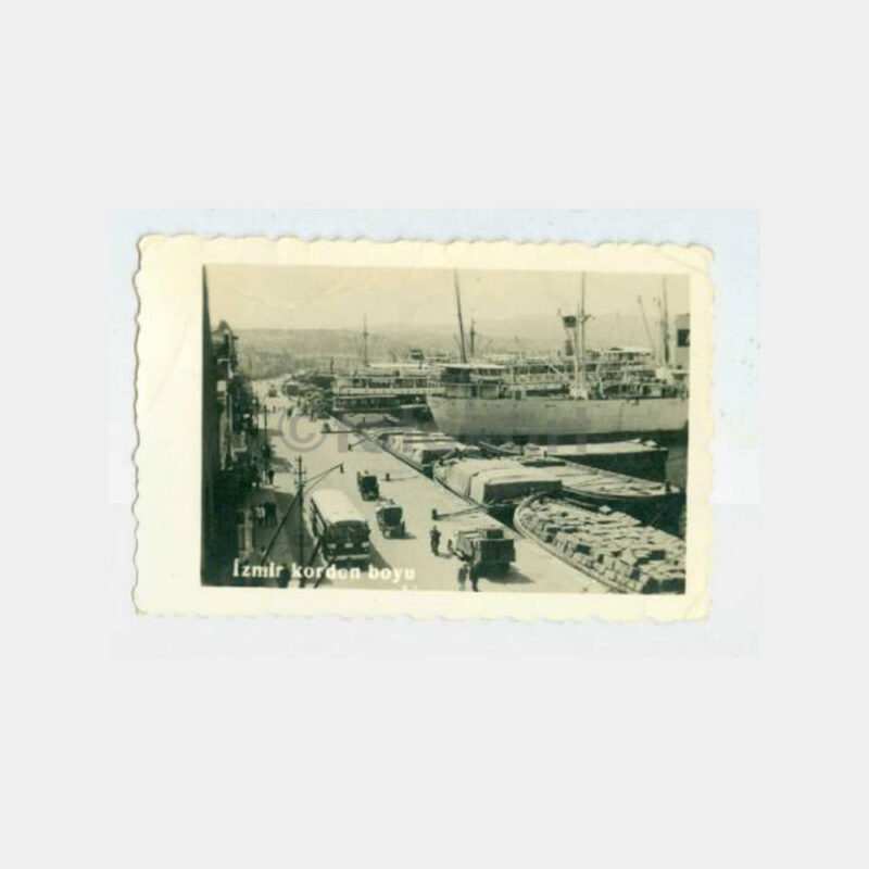 1940 İzmir Rıhtım Kordonboyu Tebrik Fotoğraf