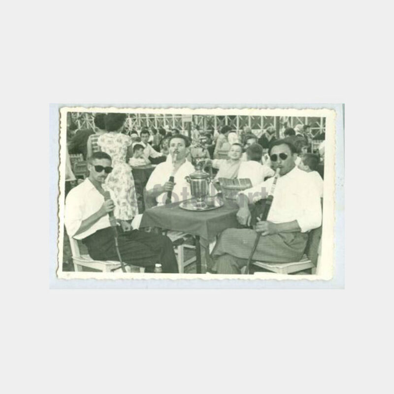 1960 İzmir Fuarı Nargile Çay Semaver Fotoğraf