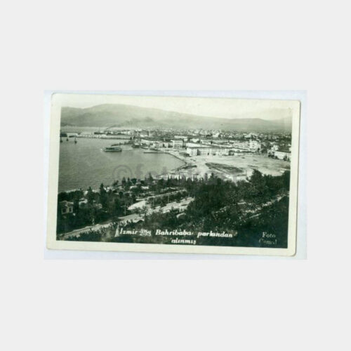 1930 İzmir Bahribaba Parkından Görünüş Kartpostal