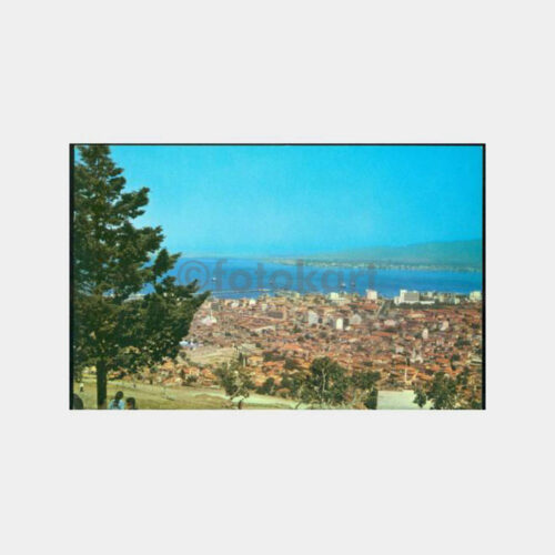 1966 İzmir Kadifekale'den Görünüş Kartpostal