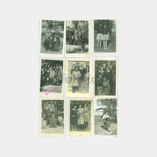 1946-47 İzmir Kız Lisesi 16 Adet Albüm Fotoğrafı