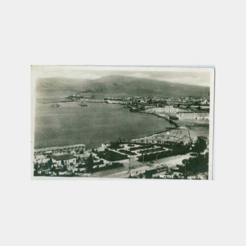 1934 İzmir Genel Manzara Görünüş Damgalı Fotokart