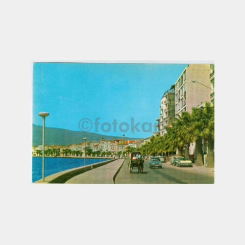 1963 İzmir Kordon Caddesi Görünüş Kartpostal