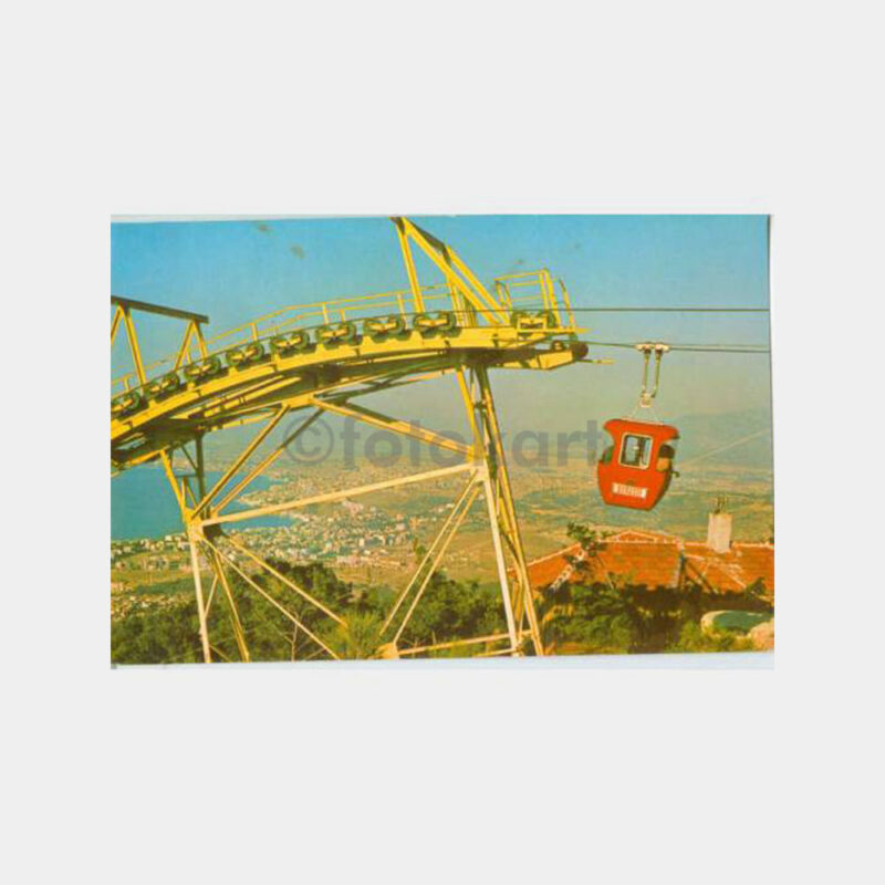 1970 İzmir Balçova Teleferik Görünüş Kartpostal