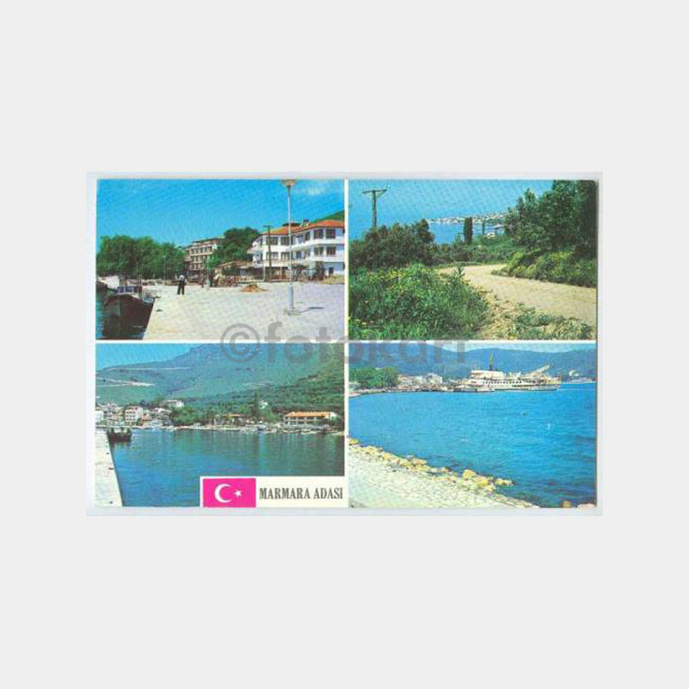 1977 Marmara Adası 4 Görünüş Kartpostal