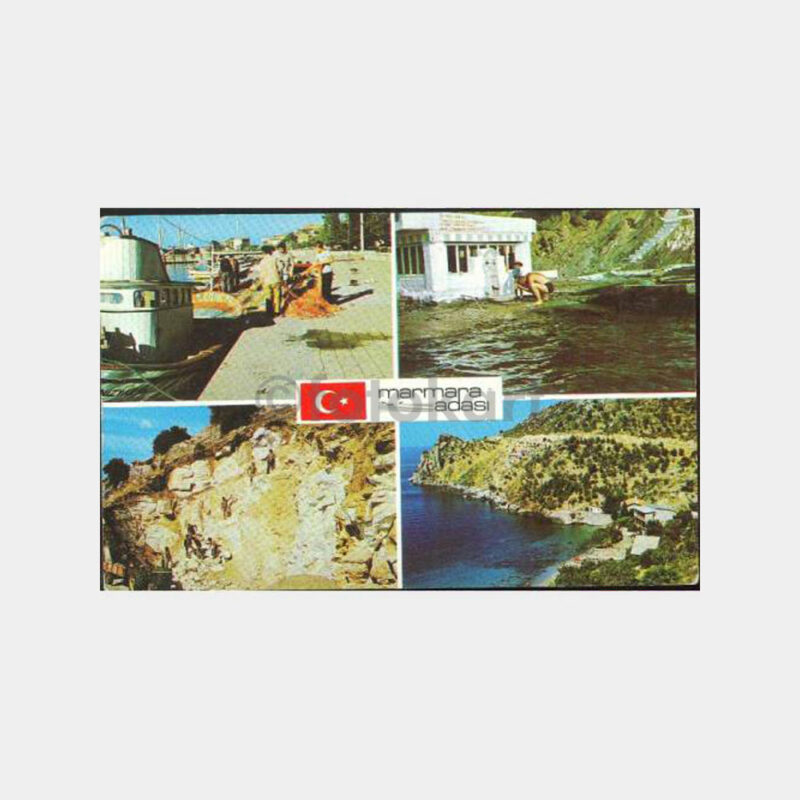 1970 Marmara Adası Muhtelif Görünüşler Kartpostal