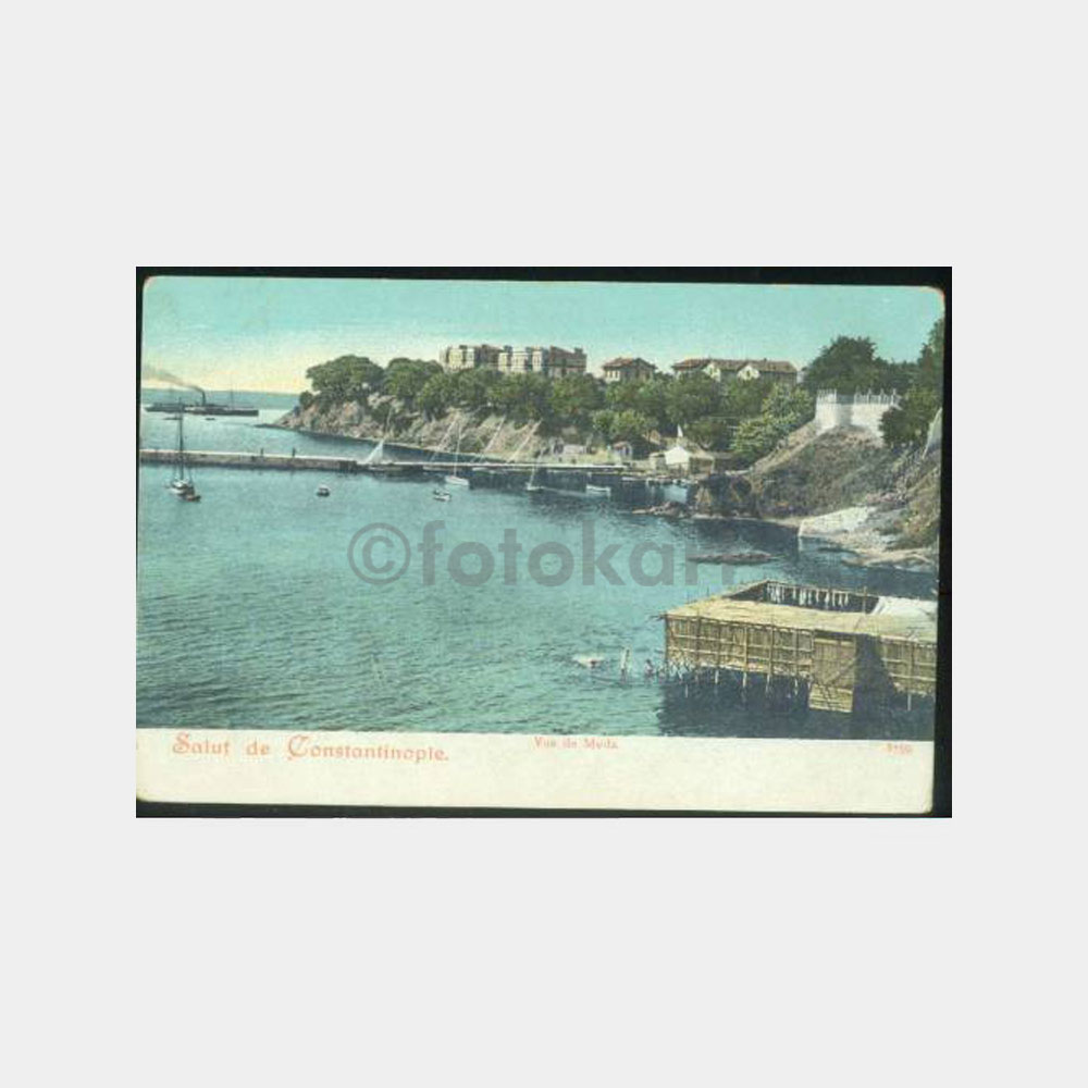 1900 İstanbul Moda Deniz Hamamları Kartpostal