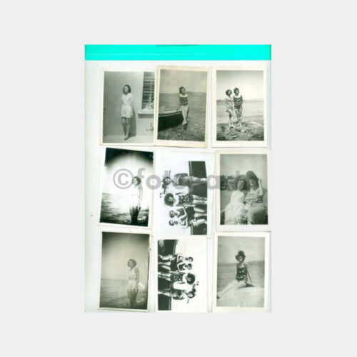 1947 Plaj Modası Konulu 10 Adet Albüm Fotoğraf