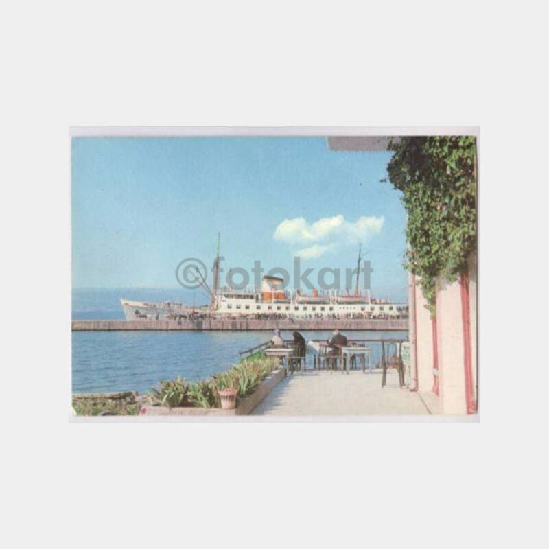 1960 Mudanya İskelesi ve Tekneler Kartpostal