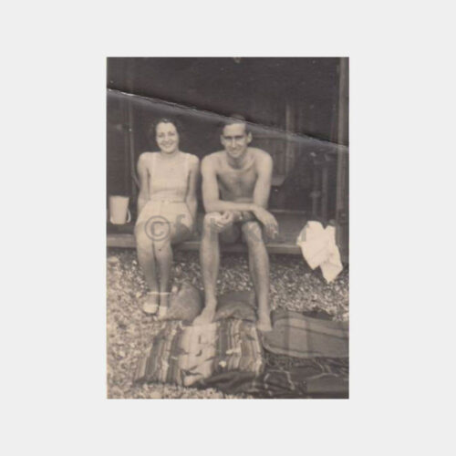 1938 Plaj Konulu Gençler Fotoğraf