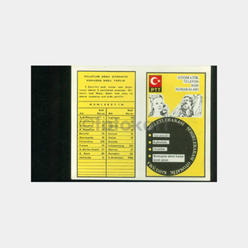 1970 PTT Şehirlerarası Telefon Kod Listesi